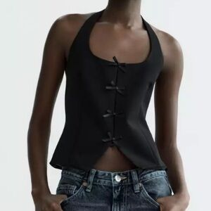 Zara Bow Halter Top